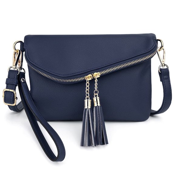 Envelope Wristlet Clutch Crossbody Bag Double Tassel Cellphone :[ - Picture 1 of 7